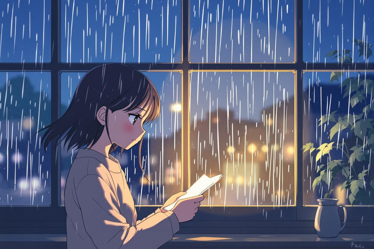 日剧短片 - 雨天的来信 - 深夜疗愈动漫短剧封面
